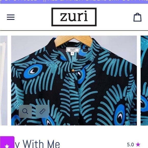 Elegant Blue Peacock Feather Dress - Picture 3 of 5